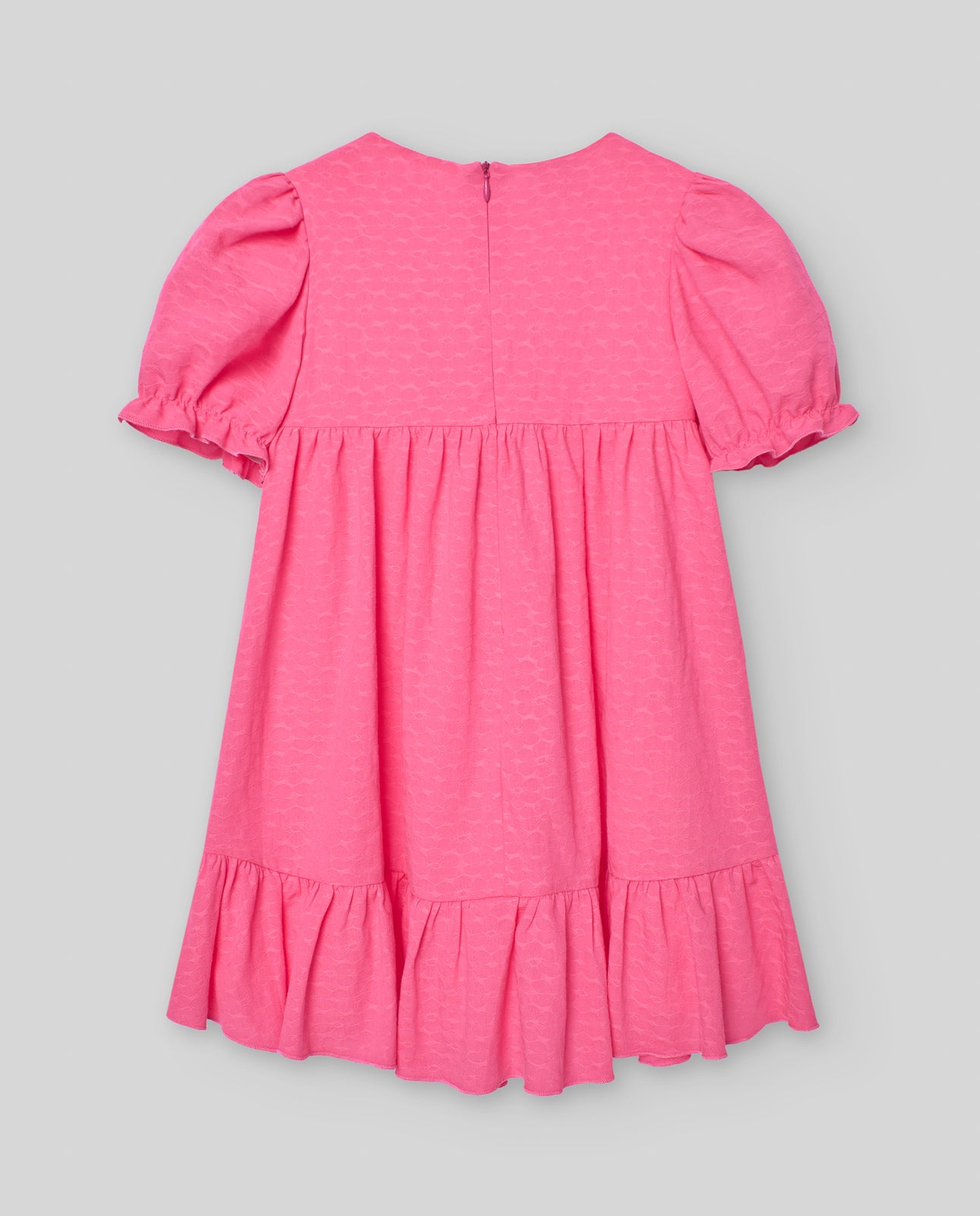 KINDER BLUMEN-JACQUARD-KLEID „NEON“