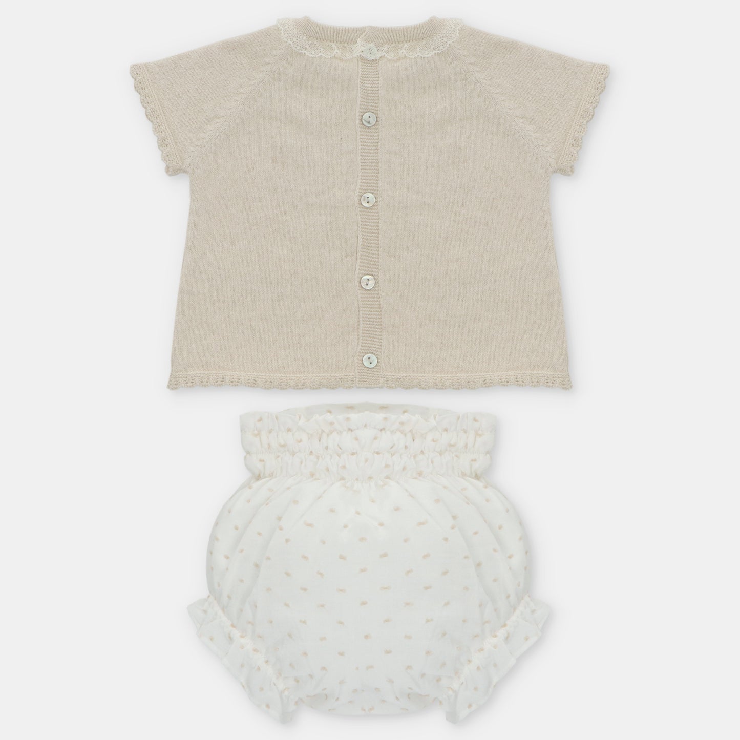 Überwurf-Set aus Jersey aus Strick und Stoff