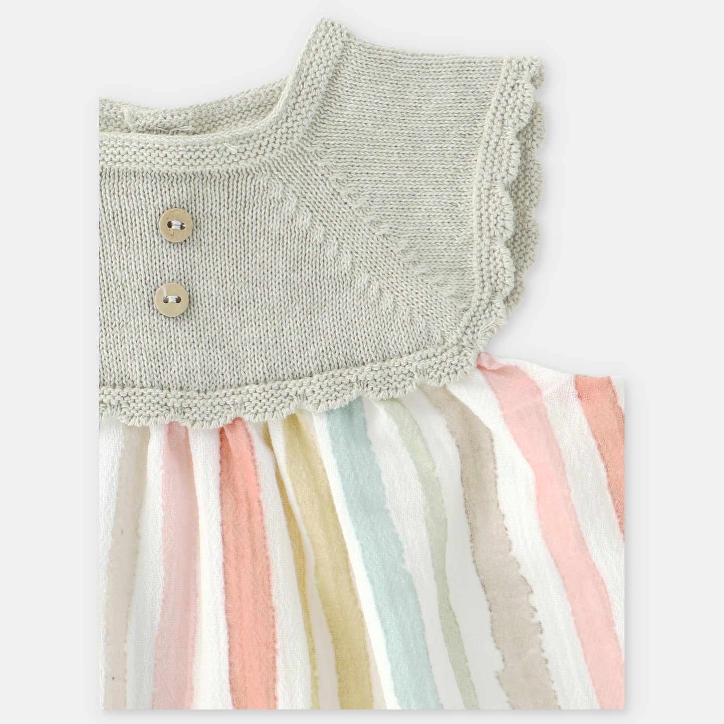 SALV GIRL'S KNIT AND FABRIC DRESS+PANTY
