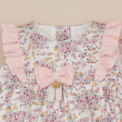 Geblümter Strampler mit Schleife, PG