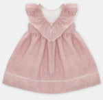 Linen dress with flounce