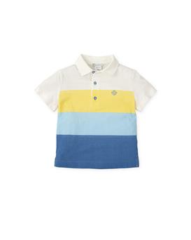 STRIPED KNIT POLO SHIRT