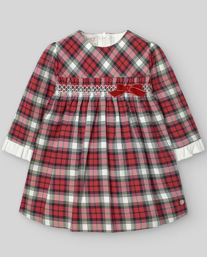 "SANTA" CHECKED DRESS