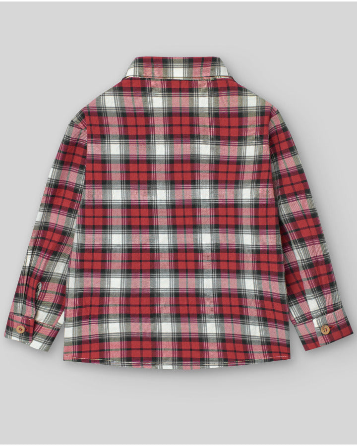 CAMISA CUADROS E INFANTIL NIÑO"SANTA"