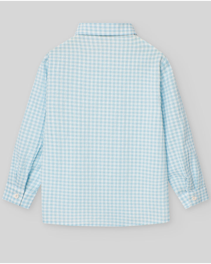 KARIERTES KINDERHEMD M/C "BLUME"