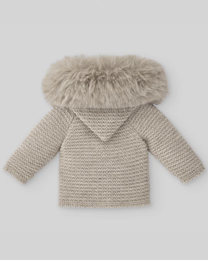 KNITTED JACKET WITH FUR "ESSENTIAL"