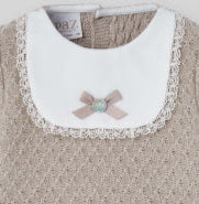 CONJUNTO  DE PUNTO NIÑA JUBON Y POLAINA "PONY"