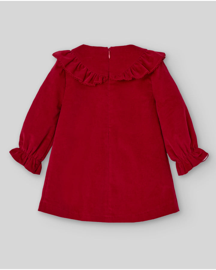 VESTIDO VELVETON BORDADO "ACEBO"