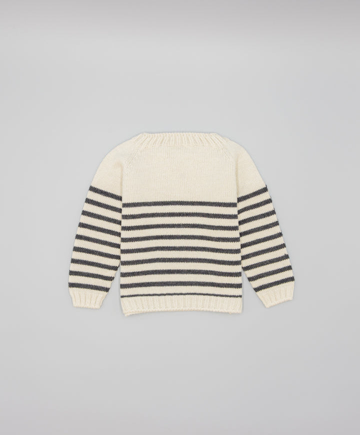 JERSEY COLOR HUESO CON RAYAS LANA MERINO