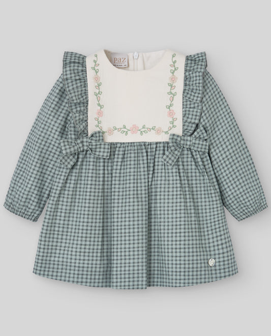 "WONDERS" CHECKED DRESS