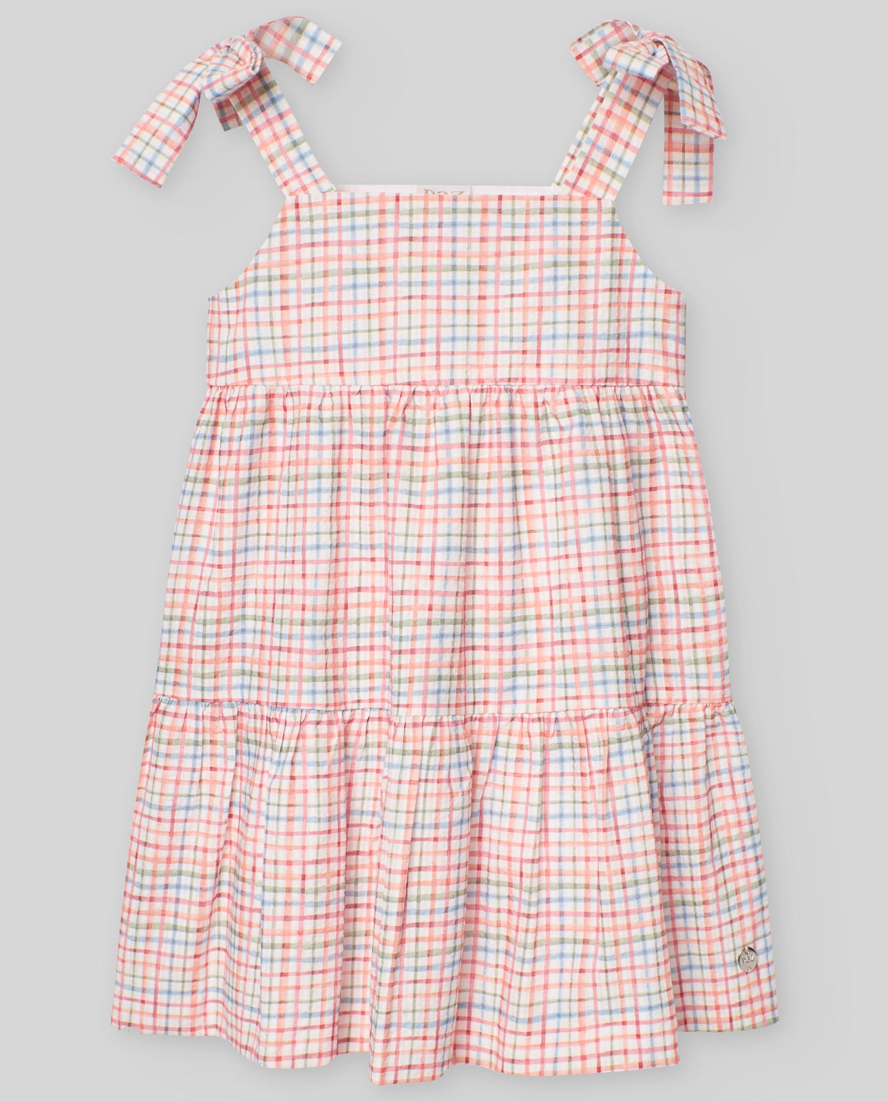 CHILDREN'S PLAID DRESS "FARM"