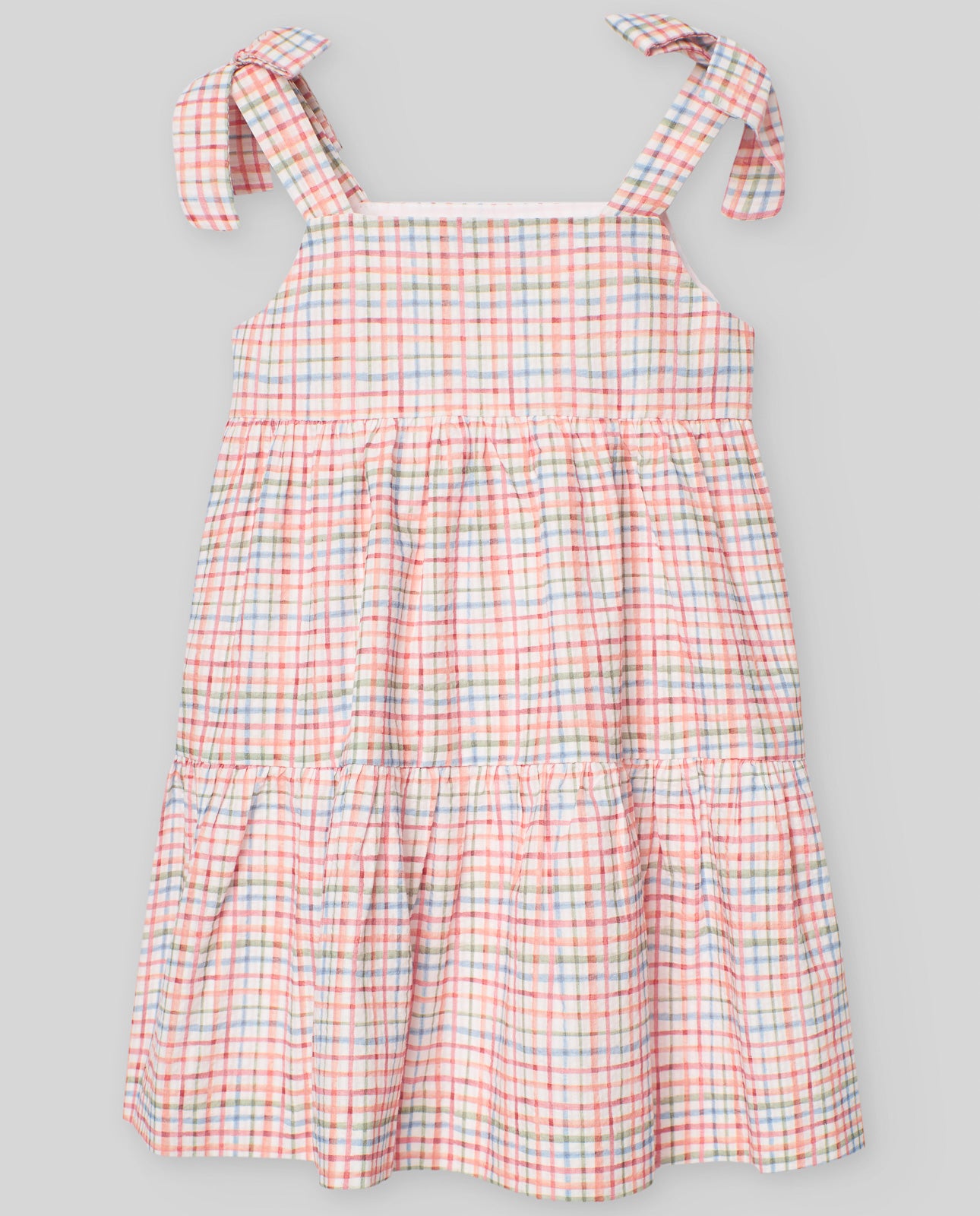 CHILDREN'S PLAID DRESS "FARM"