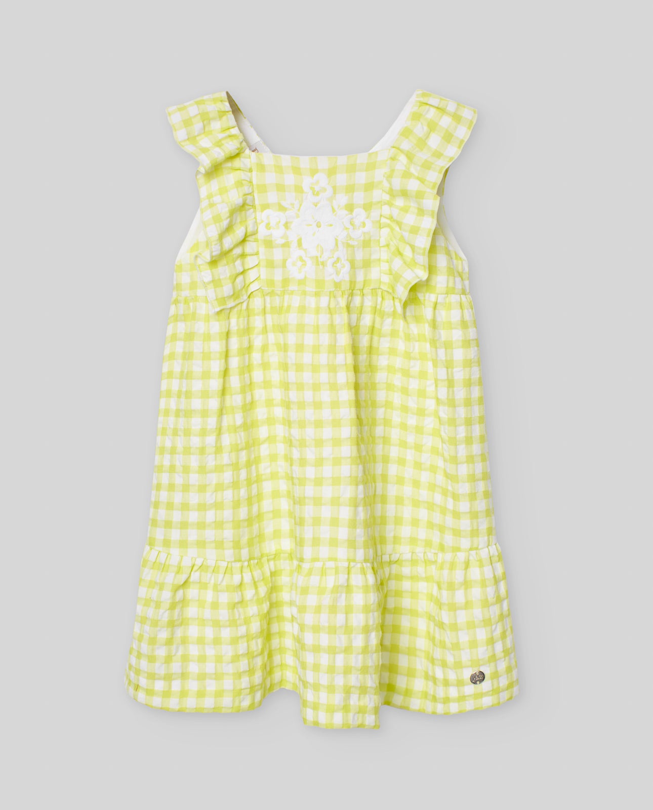 CHILDREN'S SEERSUCKER DRESS "SPINNING TOP"