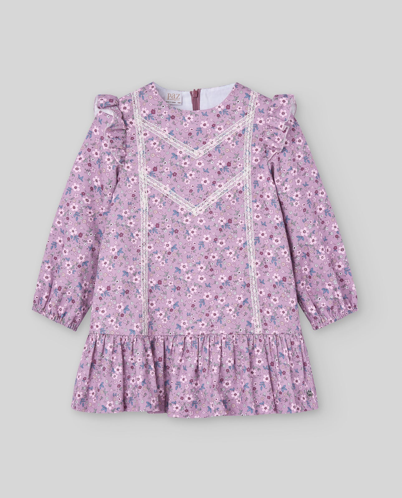 VESTIDO ESTAMPADO FLORES INFANTIL "VIOLETA"