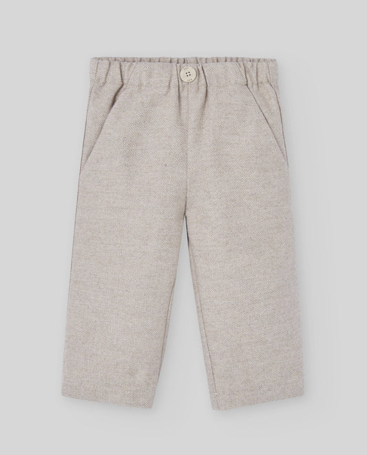 PANTALON LARGO TELA ESPIGA "PONY"