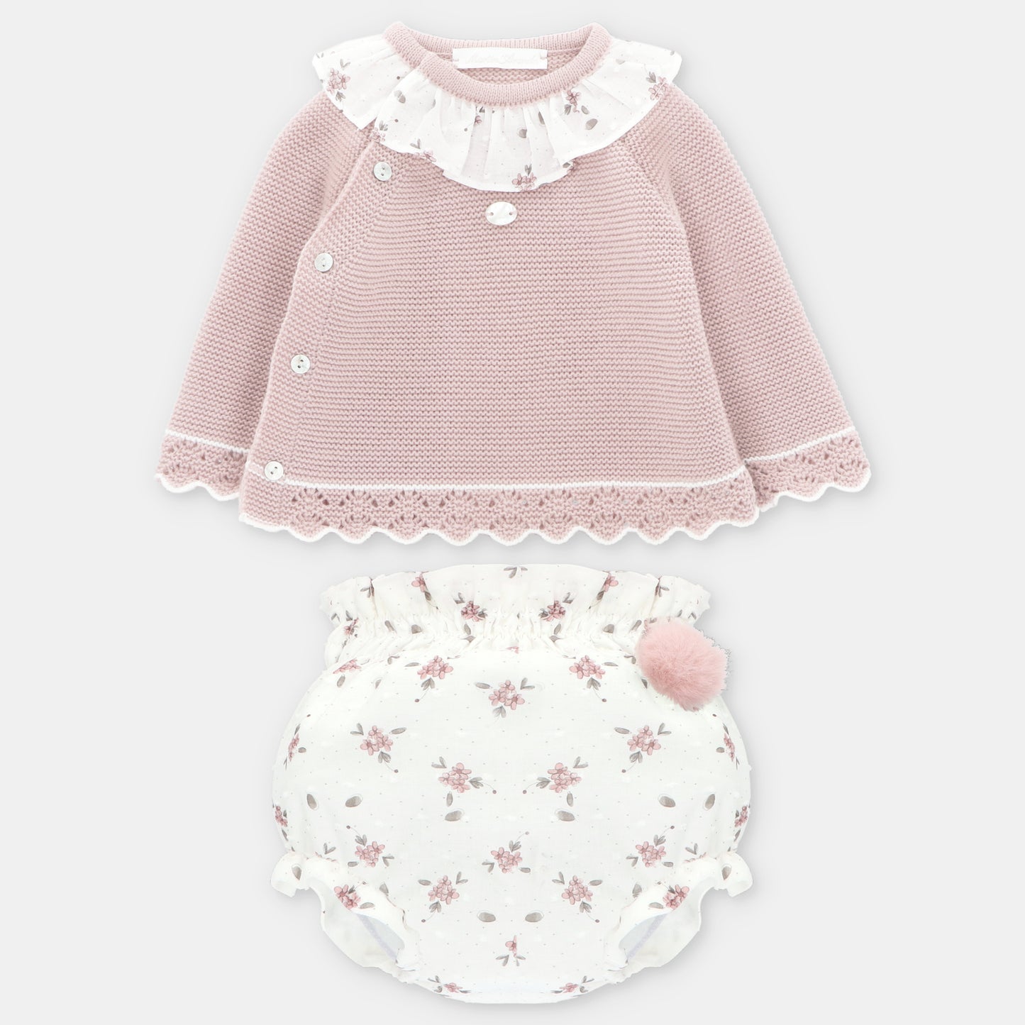 CONJUNTO JUBÓN BRAGA PUNTO Y TELA NIÑA CARDIFF