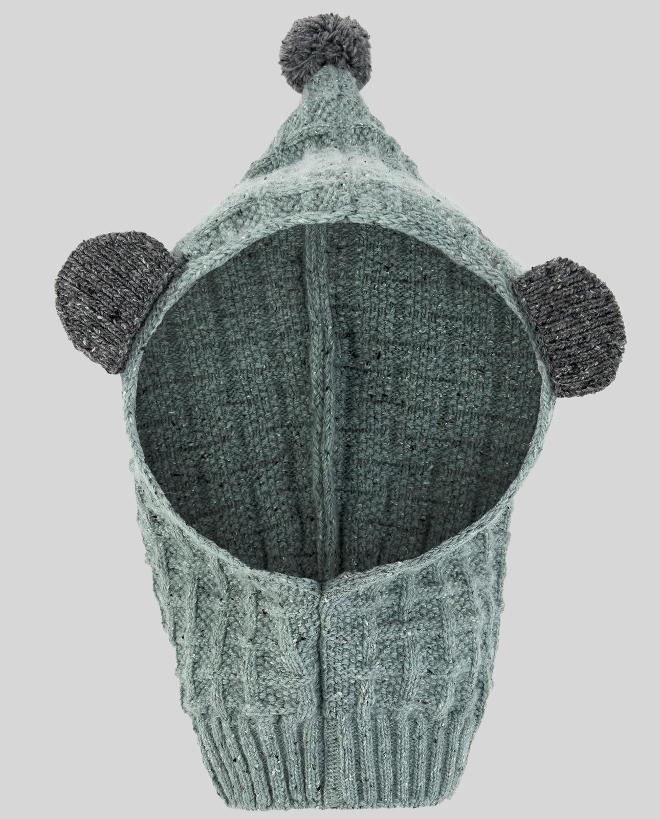 GORRO PUNTO POMPON OREJAS "BARNEY"