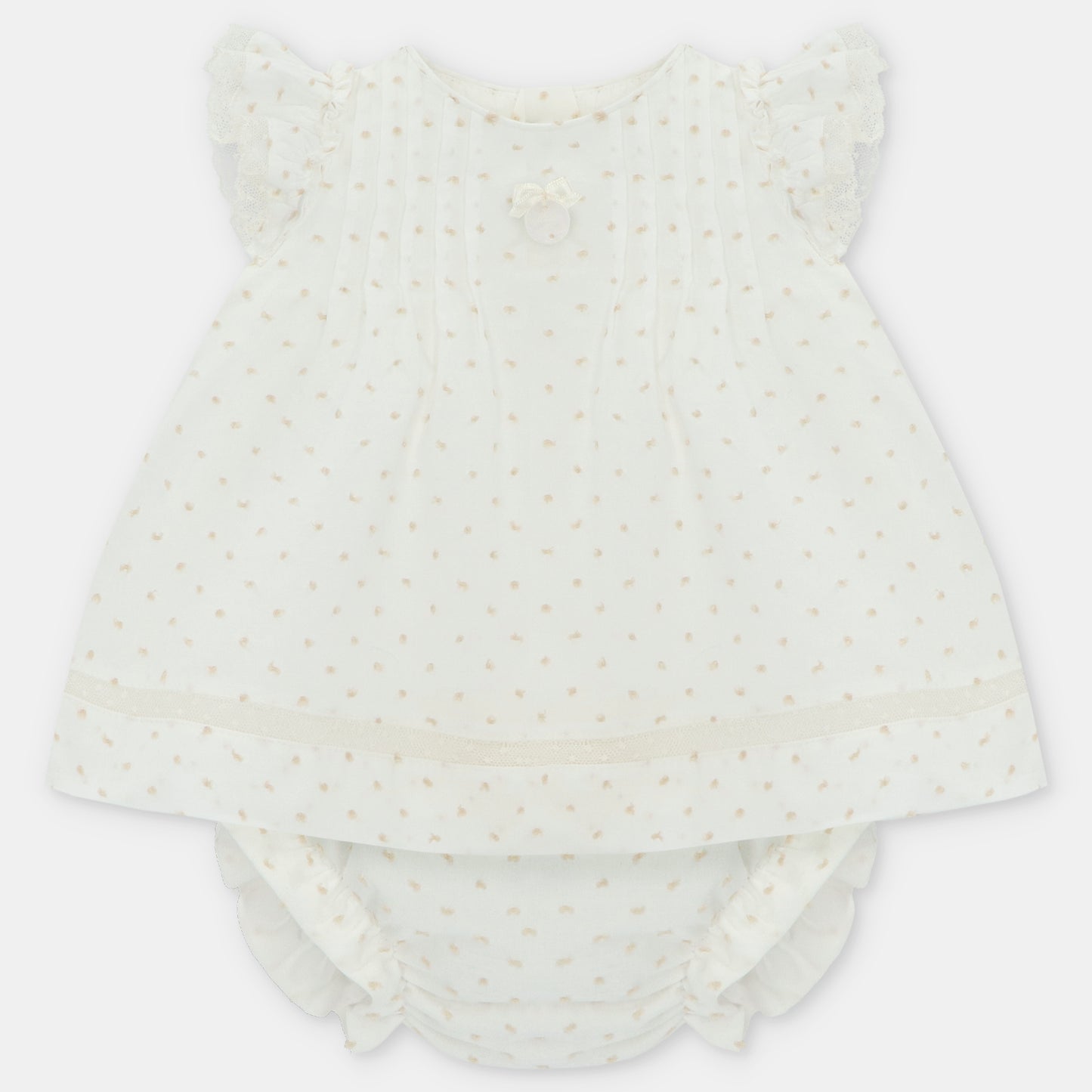 VOLTERR GIRL'S PLUMETI FABRIC DRESS+PANTY