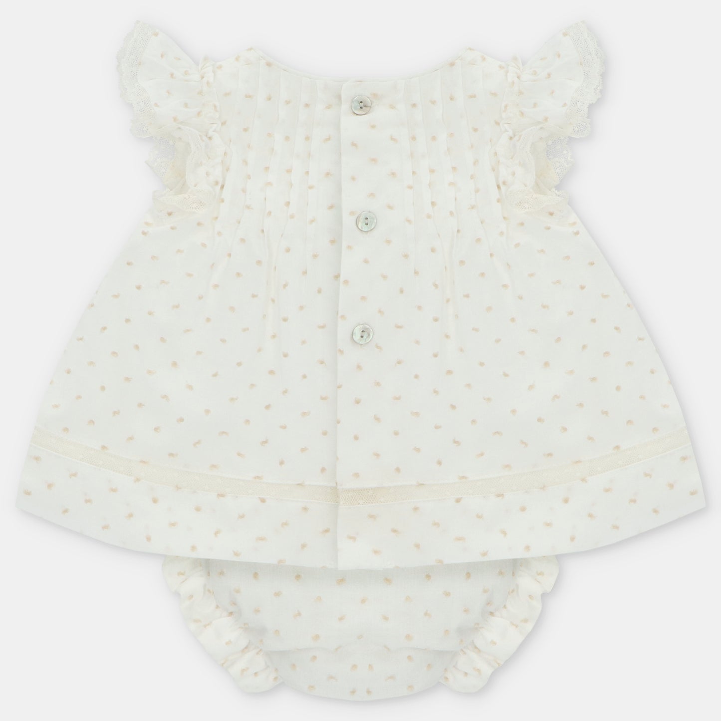 VOLTERR GIRL'S PLUMETI FABRIC DRESS+PANTY