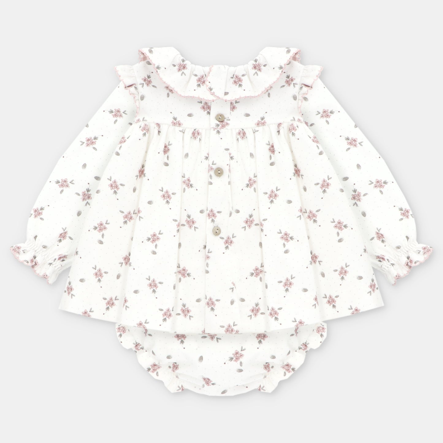 CONJUNTO VESTIDO BRAGA TELA ESTAMPADA NIÑA CARDIFF