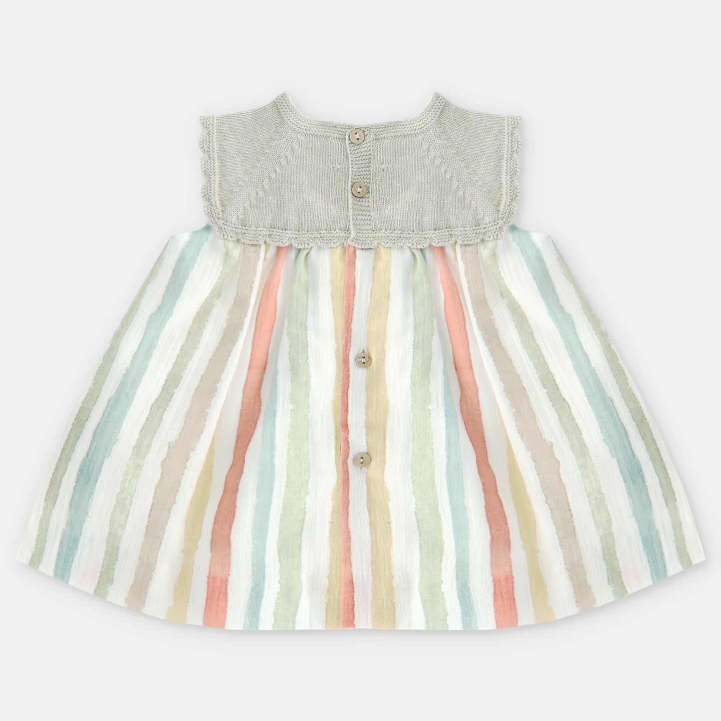 SALV GIRL'S KNIT AND FABRIC DRESS+PANTY
