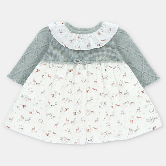 YORK GIRL'S KNIT AND FABRIC DRESS