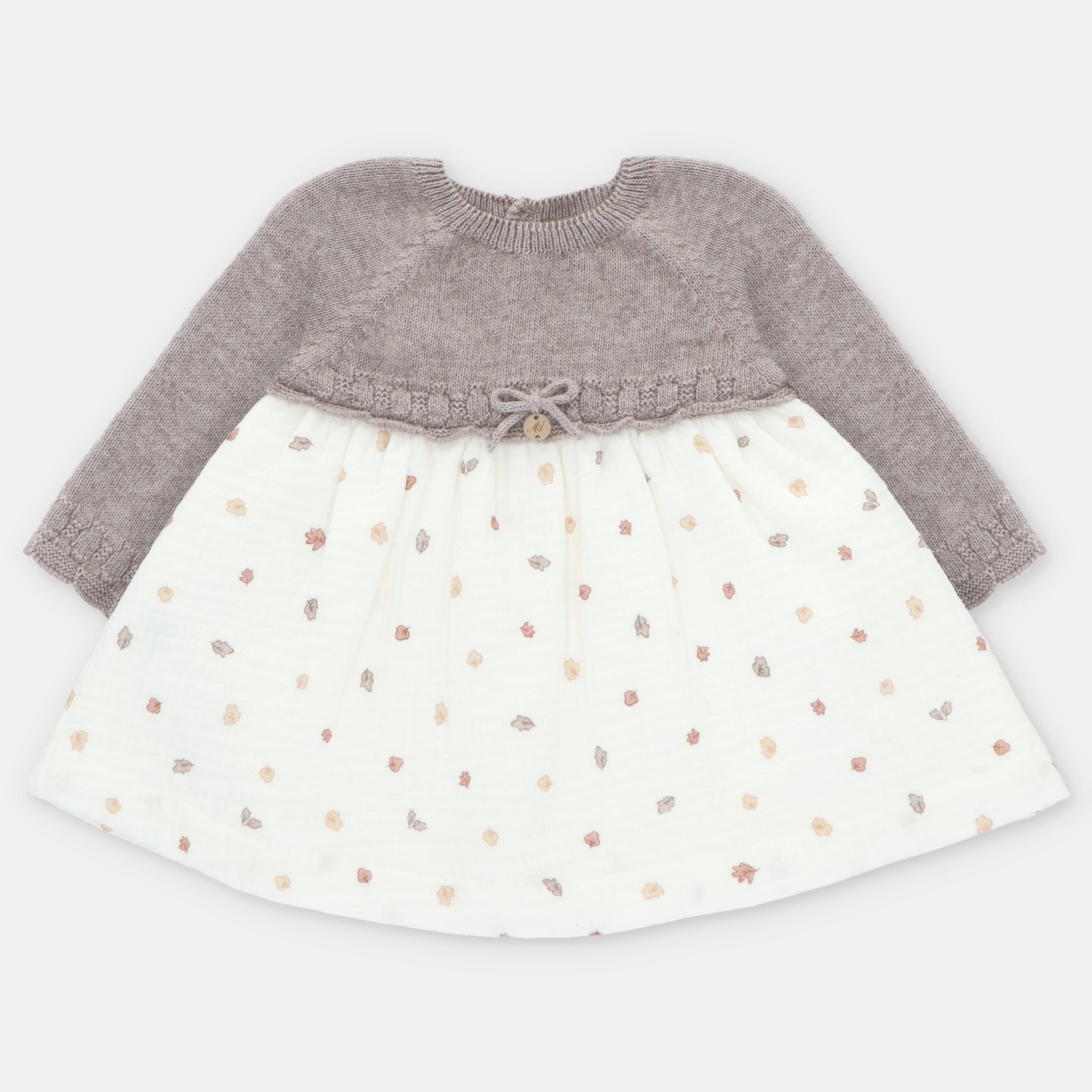 VESTIDO PUNTO Y TELA CON BRAGA NIÑA SHERWOOD