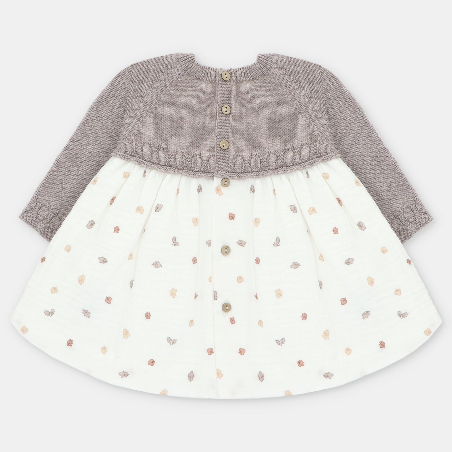 VESTIDO PUNTO Y TELA CON BRAGA NIÑA SHERWOOD