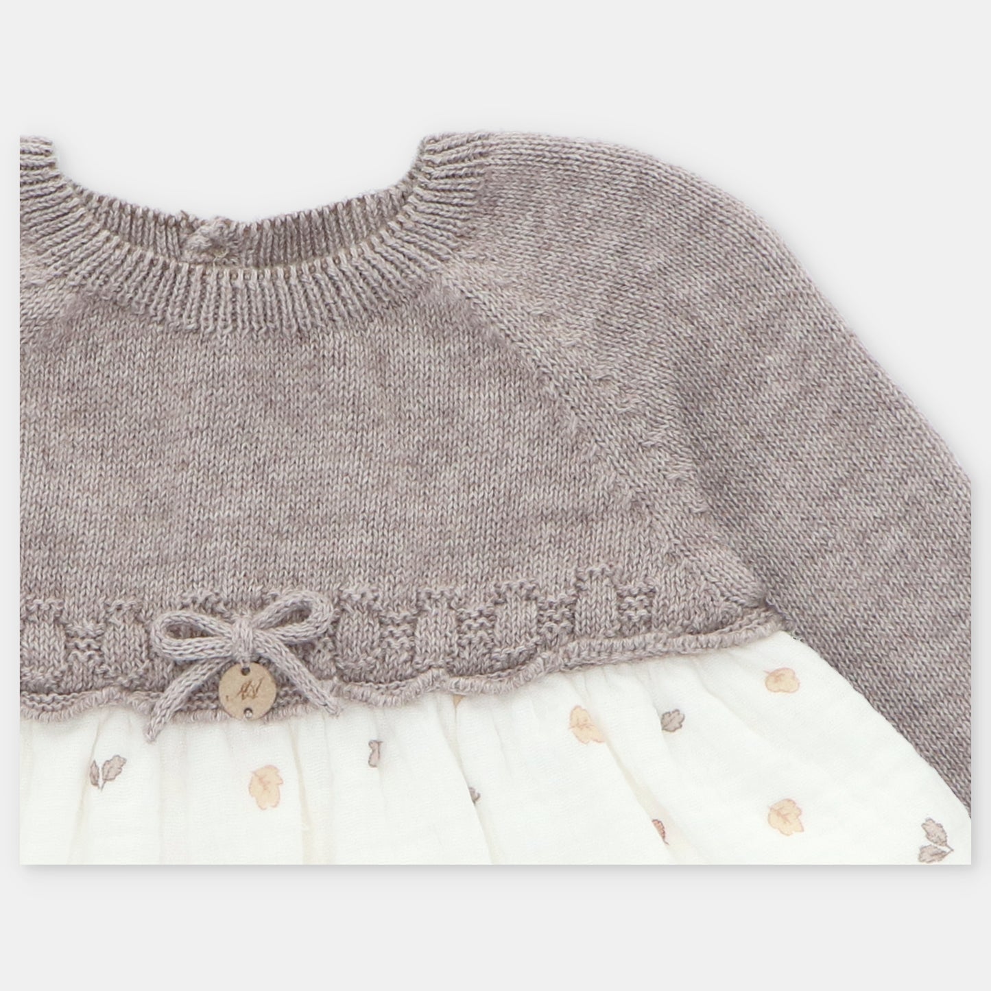 VESTIDO PUNTO Y TELA CON BRAGA NIÑA SHERWOOD