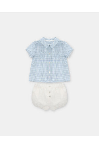CHECKED SHIRT SET WITH BOMCACHO MA