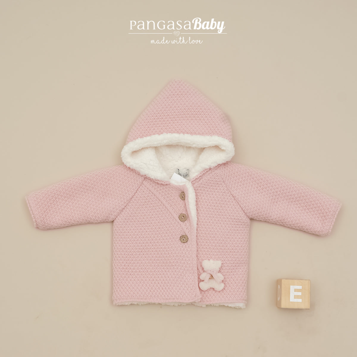 TRENKA DE PUNTO CON CAPUCHA TEDDY BEBÉ