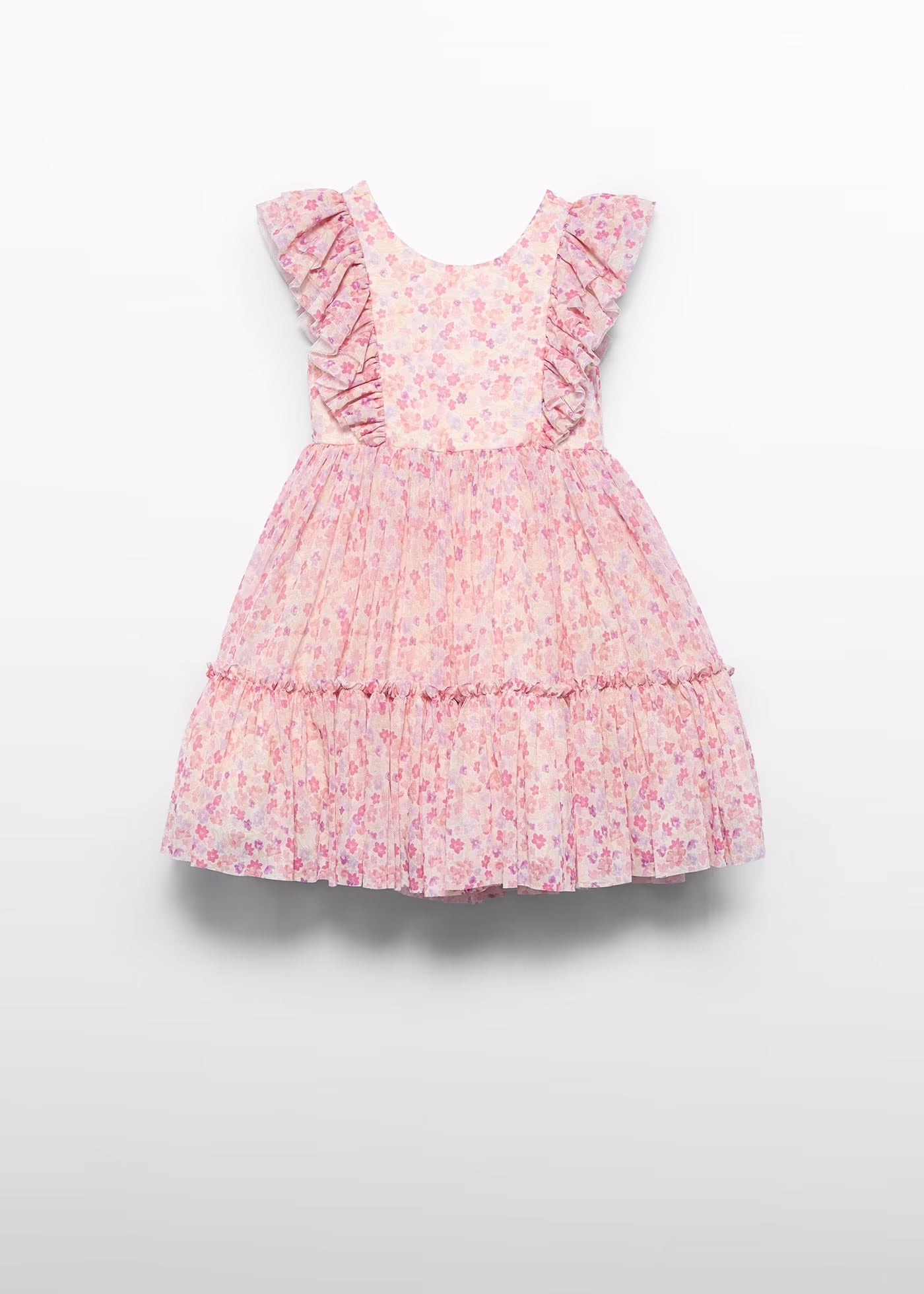PRINTED TULLE DRESS
