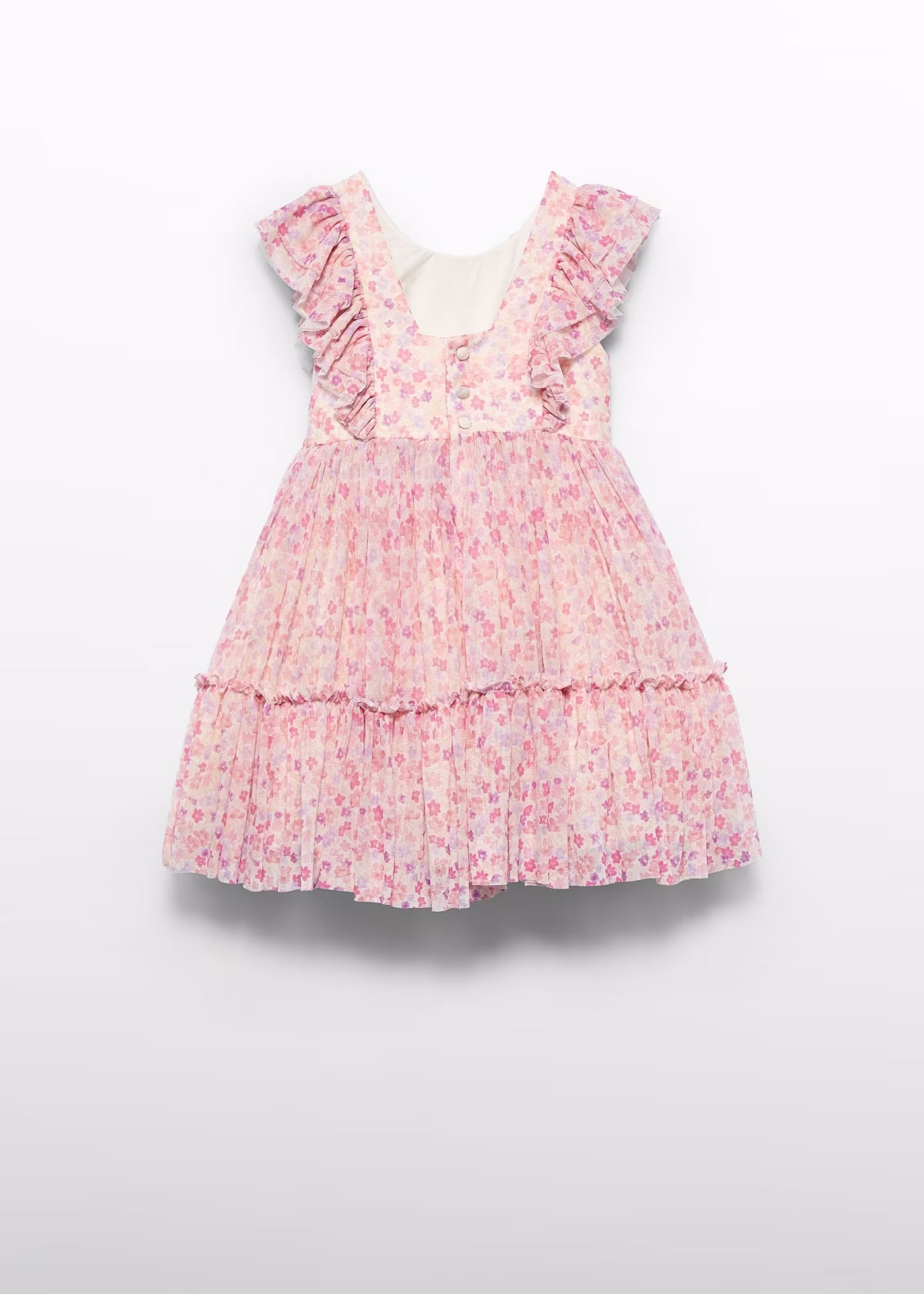 PRINTED TULLE DRESS