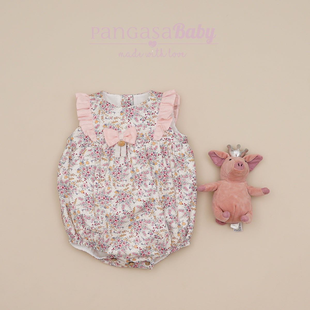 Floral Romper with Bow, PG