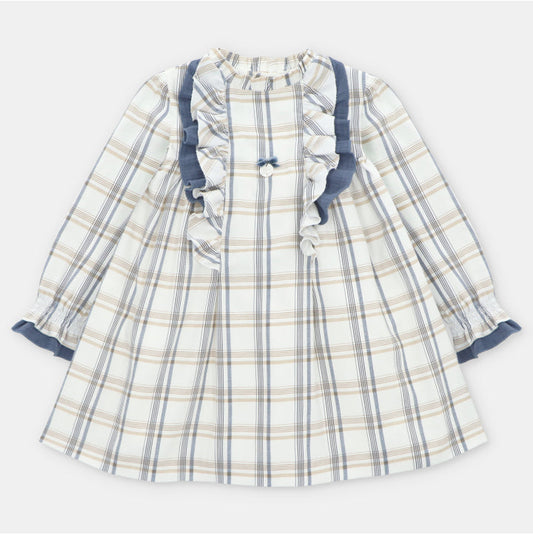 VESTIDO TELA CUADROS NIÑA