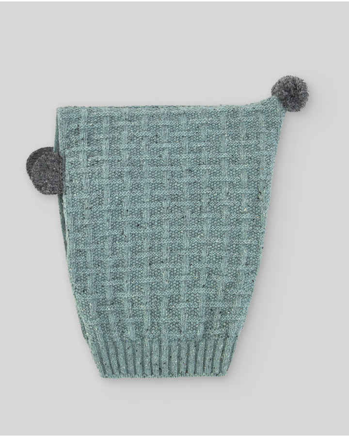 GORRO PUNTO POMPON OREJAS "BARNEY"