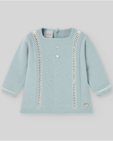 CONJUNTO DE PUNTO JUBON Y POLAINA "SEMILLA"