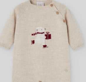 PELELE PUNTO PIE JACQUARD OSO "ACEBO"