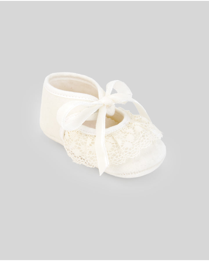 BADANA CON ENCAJE Y CORDONES "PAZ"