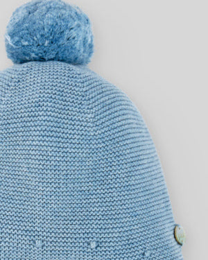 GORRO OREJERAS Y POMPON  "PONY"