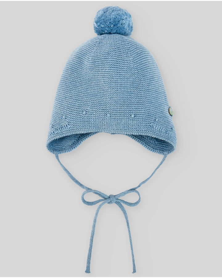 GORRO OREJERAS Y POMPON  "PONY"