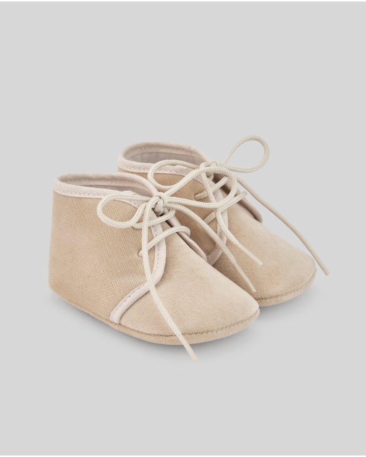 ZAPATO  BOTA TERCIOPELO C/CORDONES  "ERIZOS"