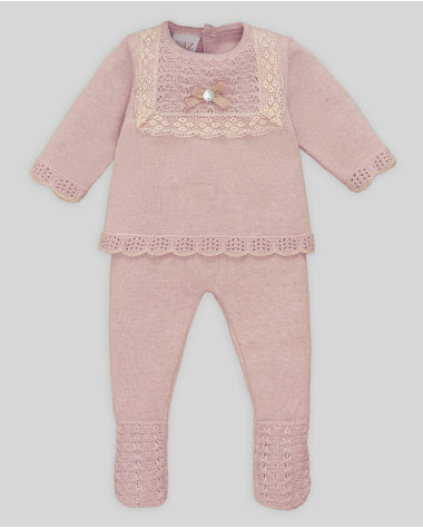 CONJUNTO NIÑA JUBON Y POLAINA "PASCUA"