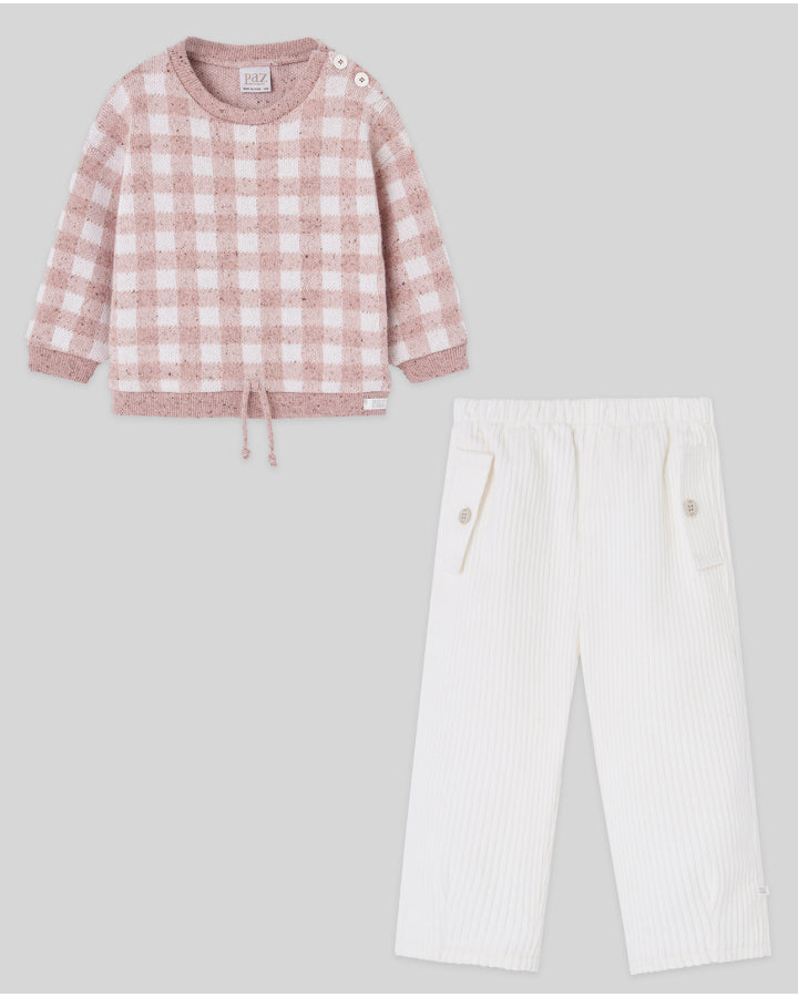 JERSEY SUDADERA DE CUADROS "DEVA"