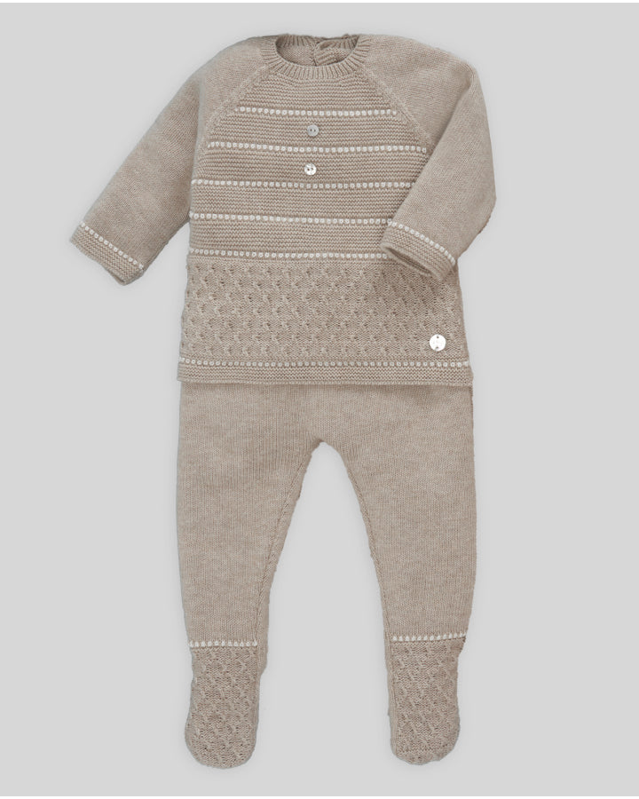 "PONY" KNITTED JACKET AND LEGGING SET