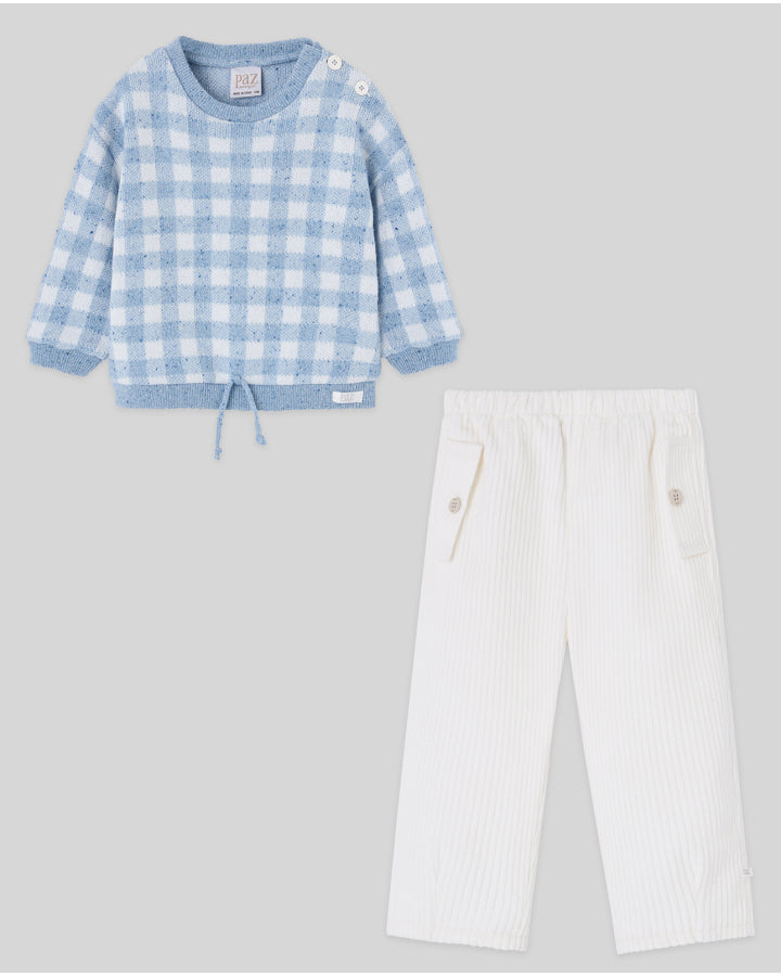 JERSEY SUDADERA DE CUADROS "DEVA"