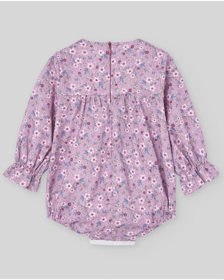 PELELE CORTO ESTAMPADO FLORES "VIOLETA"