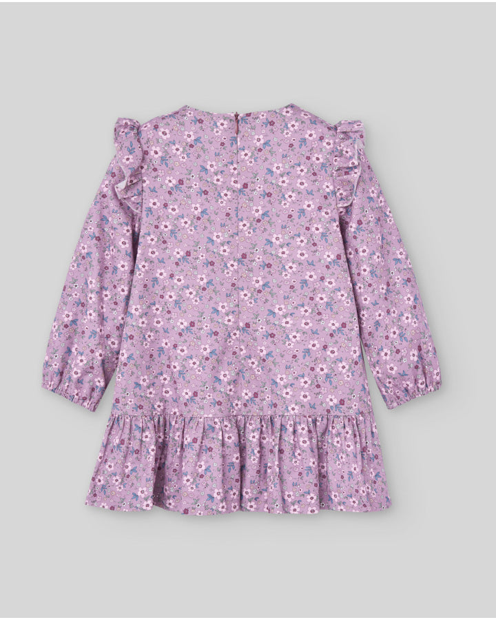VESTIDO ESTAMPADO FLORES INFANTIL "VIOLETA"