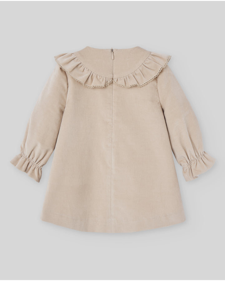 VESTIDO VELVETON BORDADO "ACEBO"