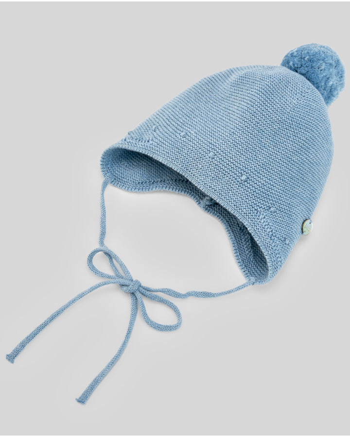 GORRO OREJERAS Y POMPON  "PONY"